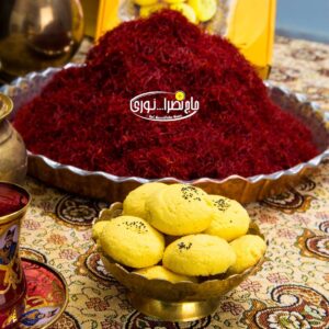 نان برنجی زعفرانی کرمانشاه ۷۰۰ گرمی – سوغات سنتی اصیل با طعم ناب و خاطره‌انگیز