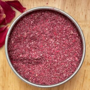 پودر گل محمدی خالص و طبیعی مناسب دمنوش و شیرینی‌پزی