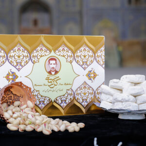 تصویر گز آردی ۲۸ درصد پسته کرمانی ژیوار – گز مغزدار ایرانی سنتی
