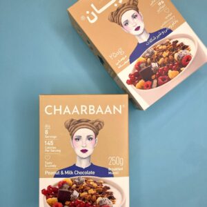 تصویر موسلی بادام زمینی و شیرشکلات چاربان ژیوار – ترکیب غلات کامل، شیر شکلات و بادام زمینی