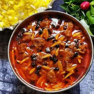 خورشت خلال خوشمزه با روغن کرمانشاهی اصل، غذای سنتی و سالم