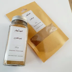 پودر لیمو فلفلی ممتاز ژیوار با بسته بندی کاملاً بهداشتی و حفظ عطر طبیعی