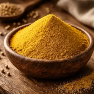 benefits-of-turmeric-powder پودر زردچوبه با داشتن ماده فعال کورکومین، به کاهش التهاب، تقویت سیستم ایمنی و بهبود سلامت کبد کمک میکند.