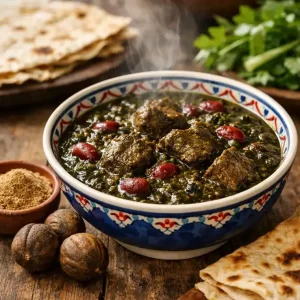 persian-ghormeh-sabzi-with-limoo-powder-replacement قرمه سبزی ایرانی جاافتاده و مجلسی با پودر لیمو عمانی به عنوان جایگزین